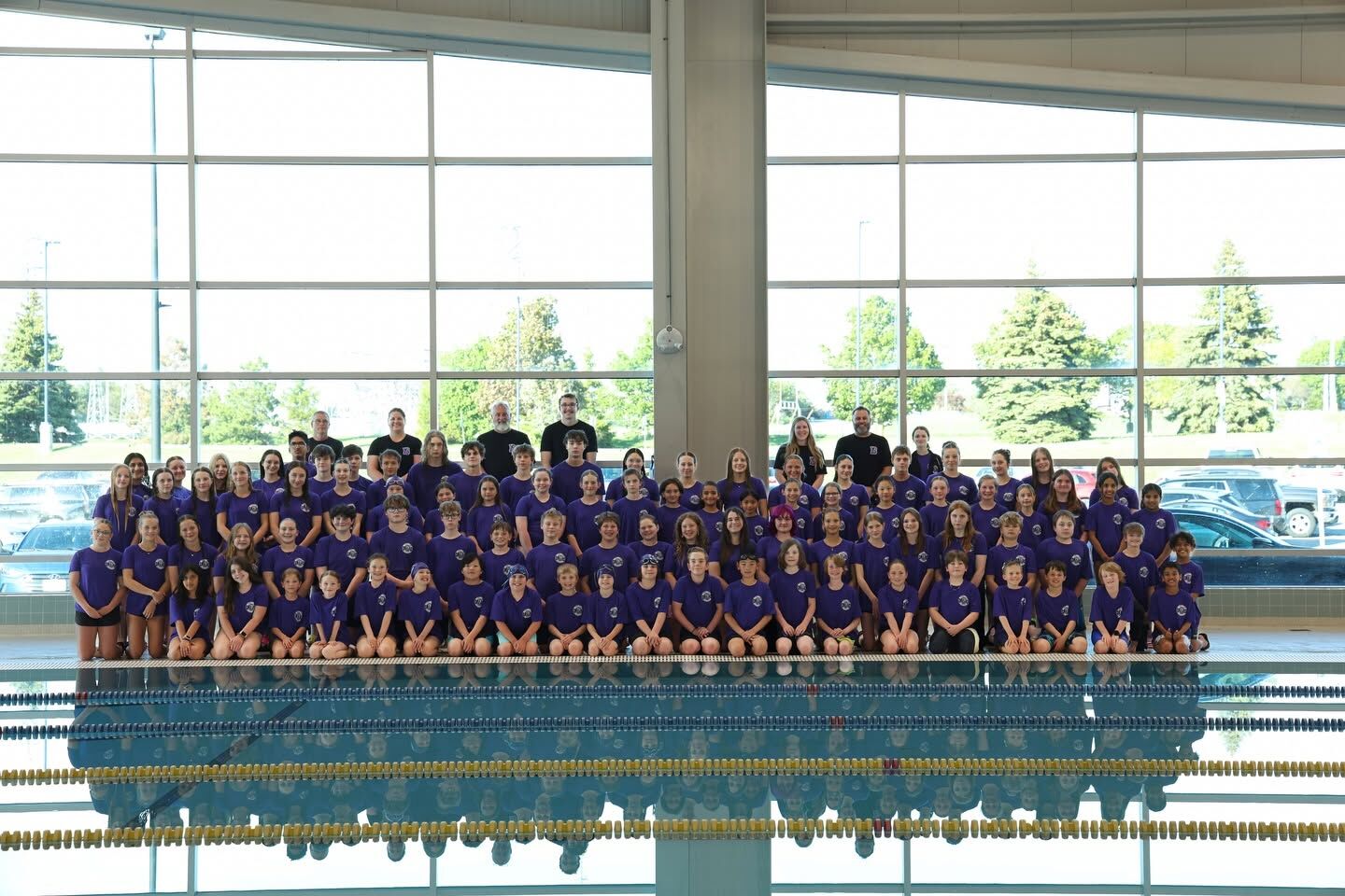 Belleville Beast swimmers gathered together at the pool