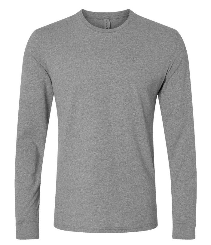 T-Shirt - Next Level Long Sleeve - Unisex - Heather Grey