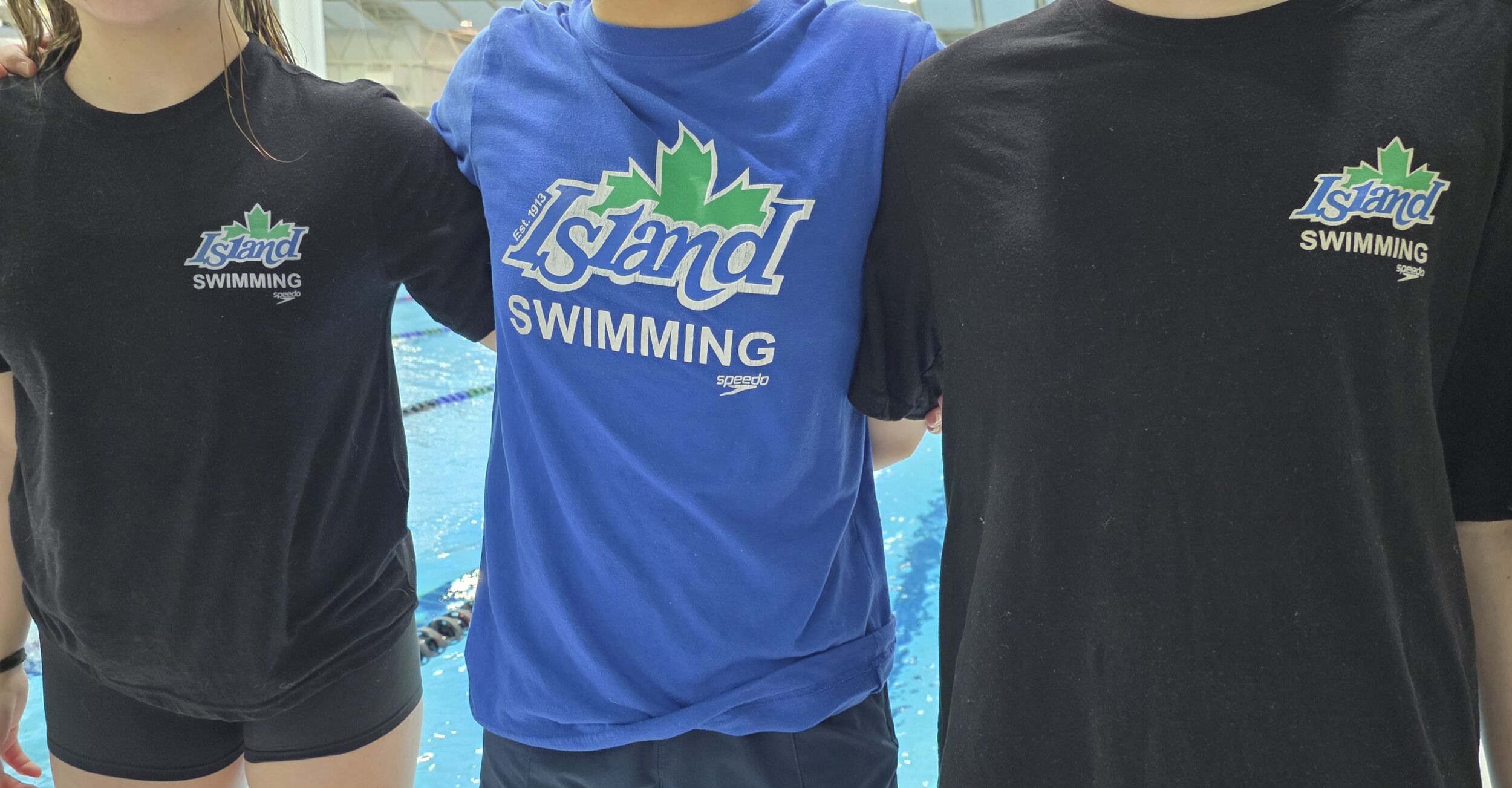 Blue Island Swimming team T-Shirt with colour logo 