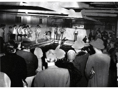 Swimming demonstration in the old Y pool c1952