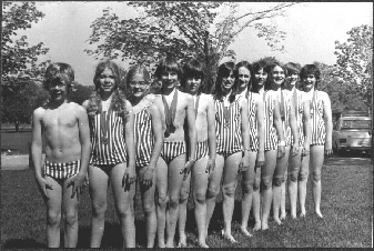 1971 Al Miller, Dianne Savage, Marion Botman, Dave Town, Chris Simmons, Shelia Burnie, Judy Peacock, Toni Ruttan, Wendy Town, Grace Cuiper, Peggy Taylor