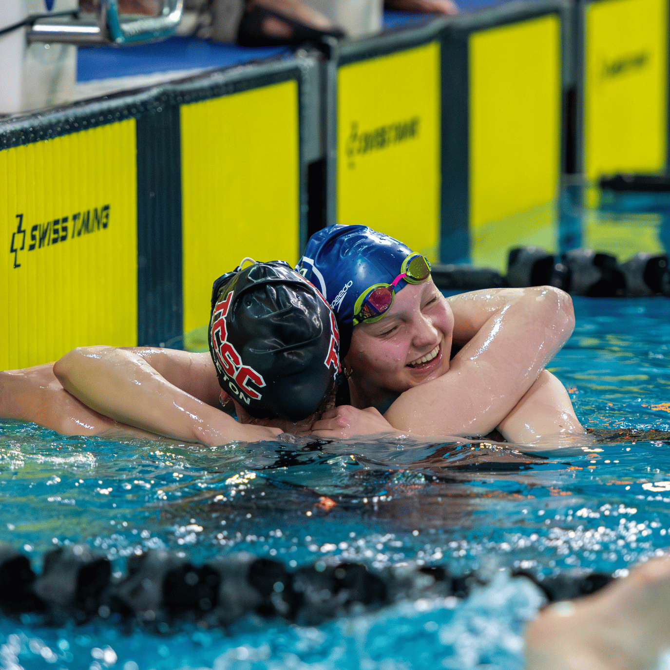 Halifax Trojan swimmers celebrating