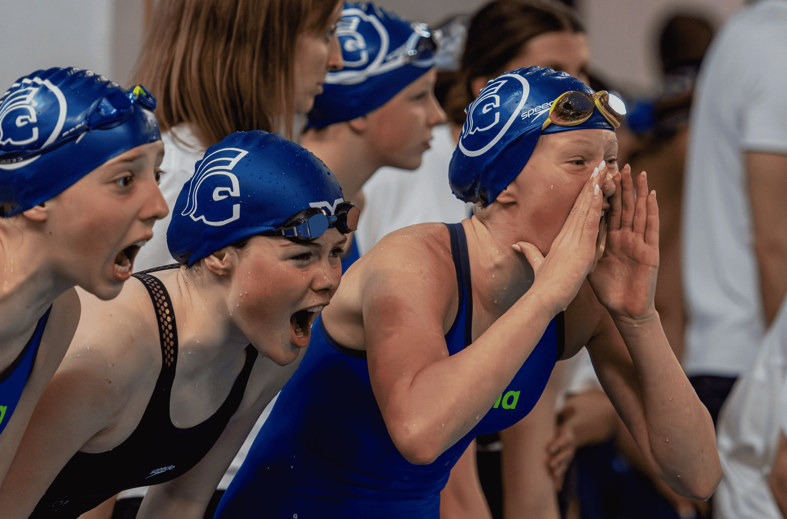 Halifax Trojan swimmer competing in the pool