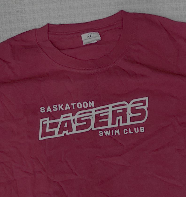 Lasers - White logo (front) on Red