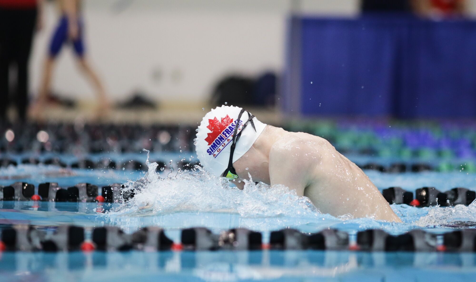 Swimmers in action at Simon Fraser Aquatics