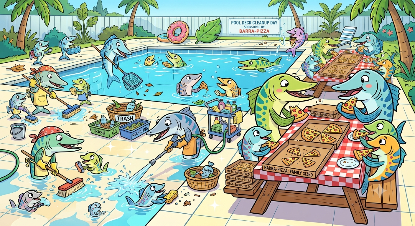 Family Pizza, Pool, and Clean Up Party image