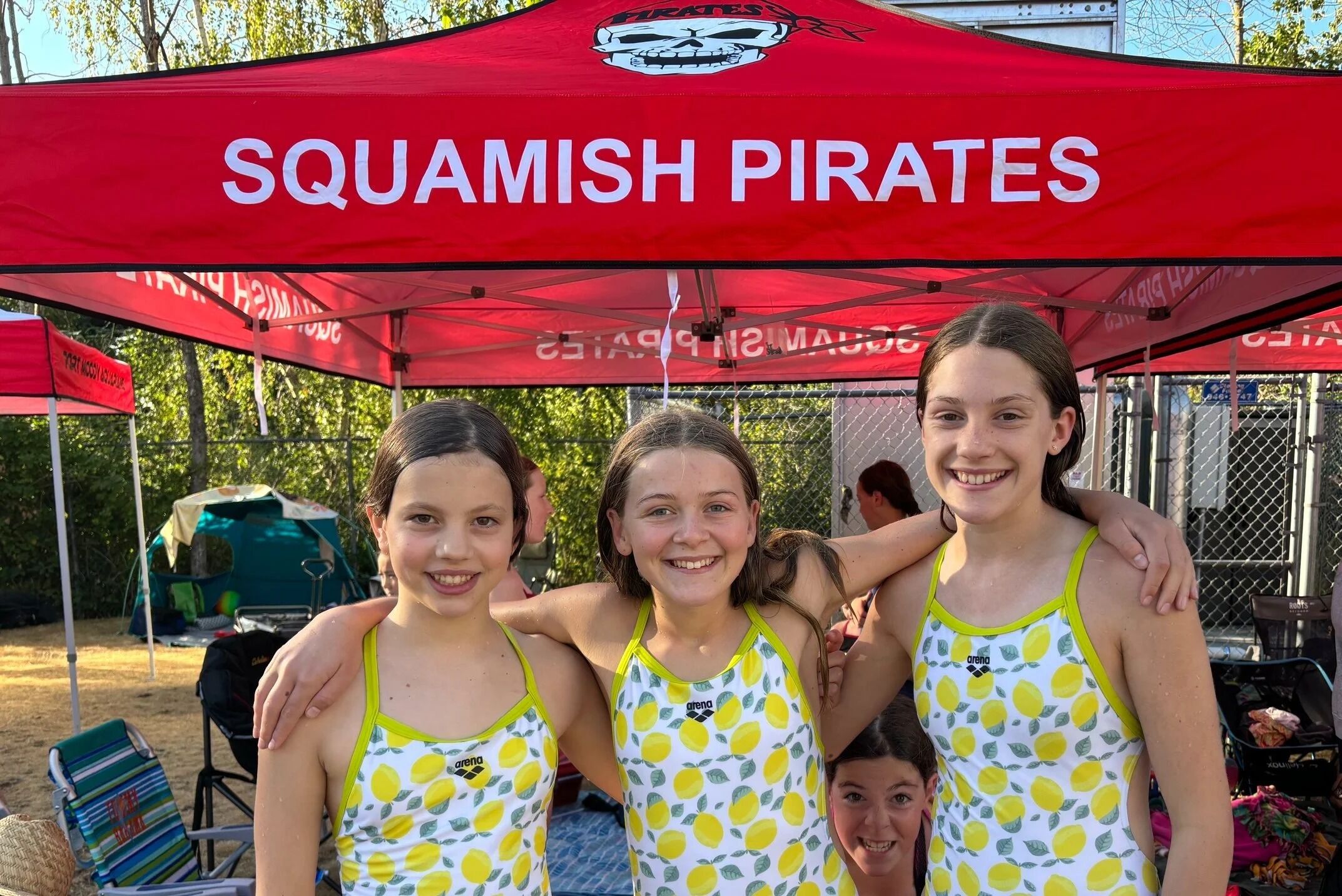 Squamish Pirates summer swimmers at a swim meet