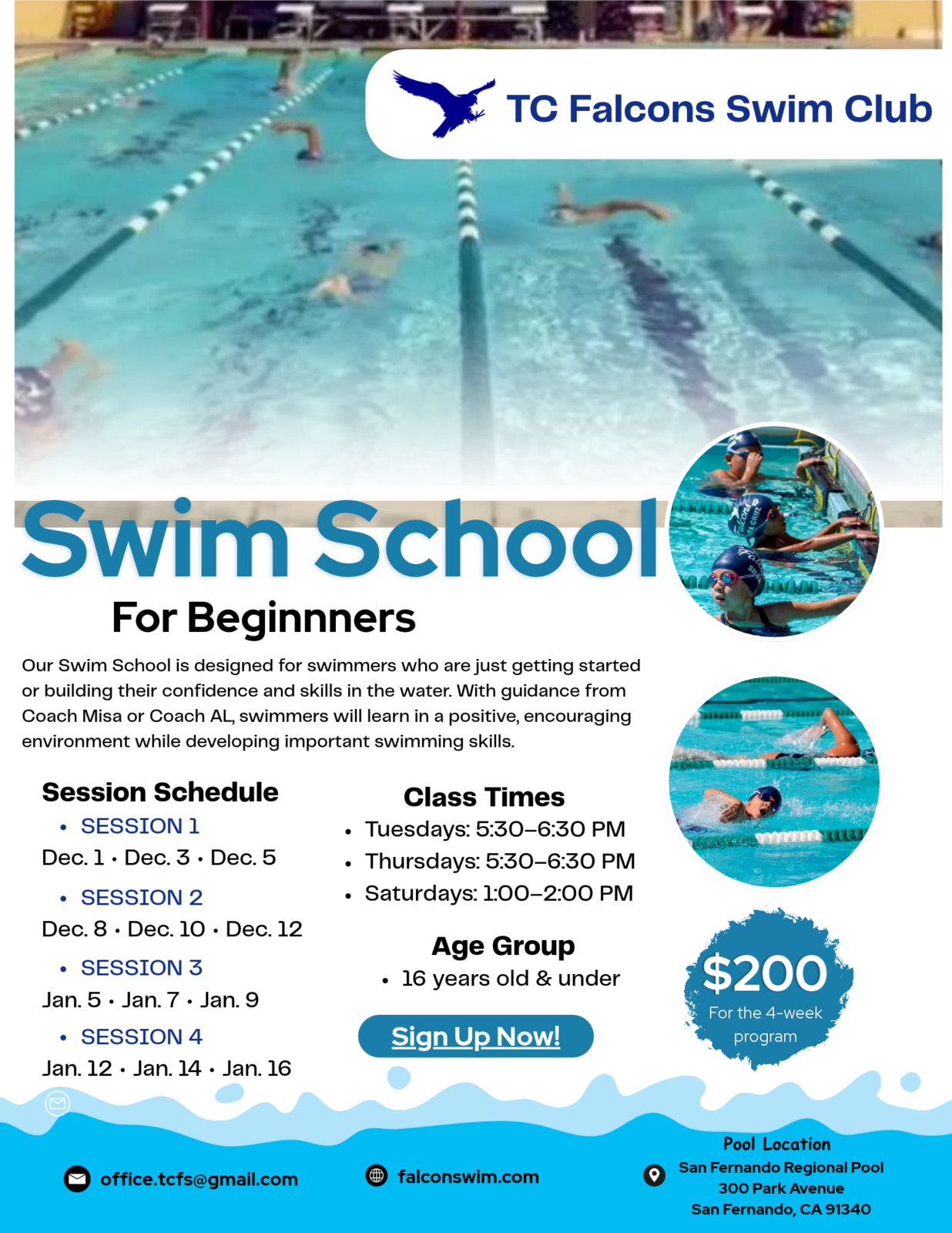 Swim School 2026 Flyer